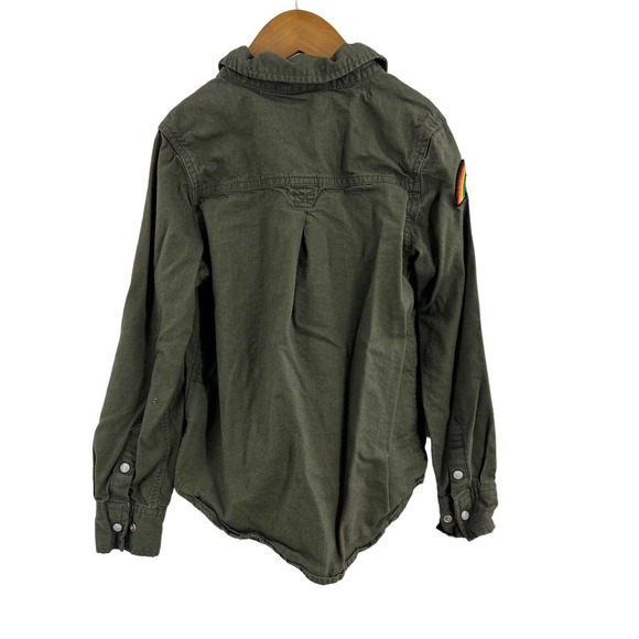 Tractr Snap Front Long Sleeve Top Patches XS 5/6 - Picture 3 of 6